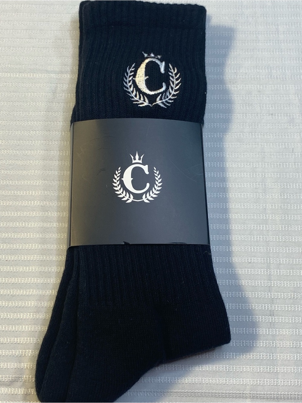Culture Kings Crew Socks Branded Logo Black/White Socks. NEW